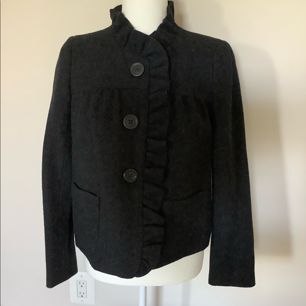 J.Crew Ruffle Wool Jacket